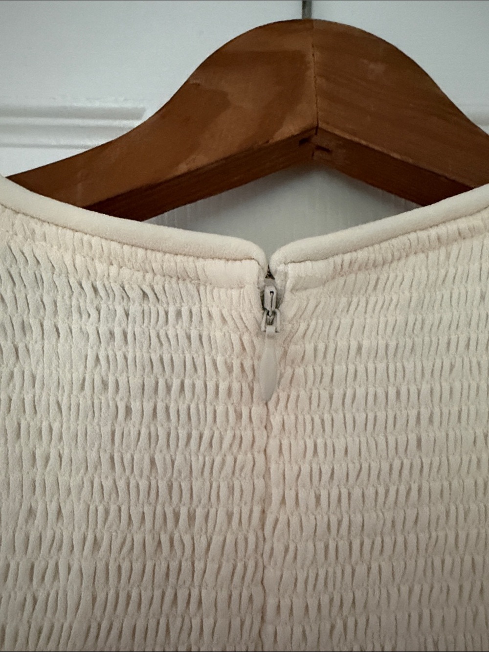 Quince chiffon cropped smocked blouse - Picture 2 of 2
